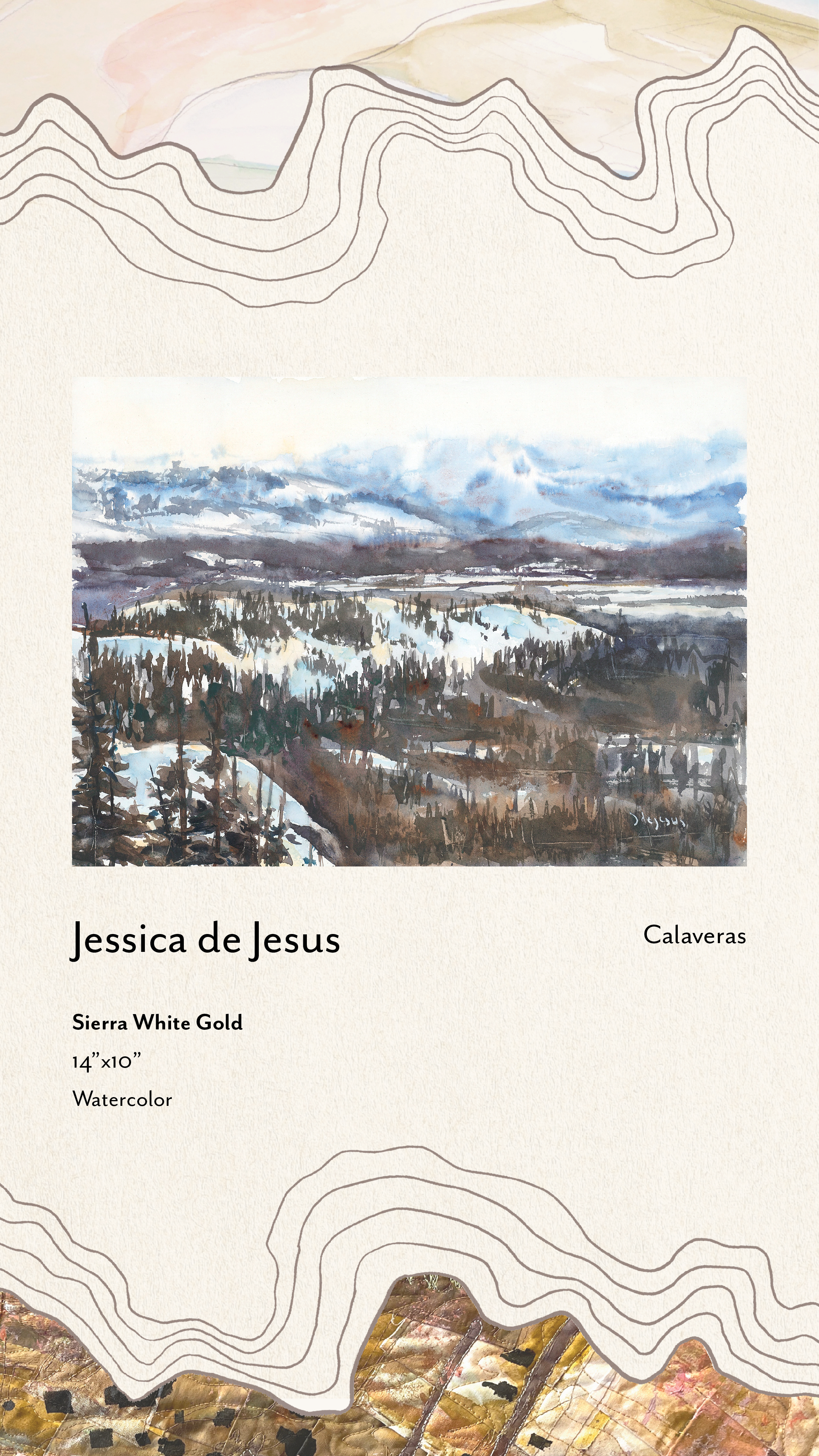 "Sierra White Gold" by Jessica de Jesus (Calaveras)