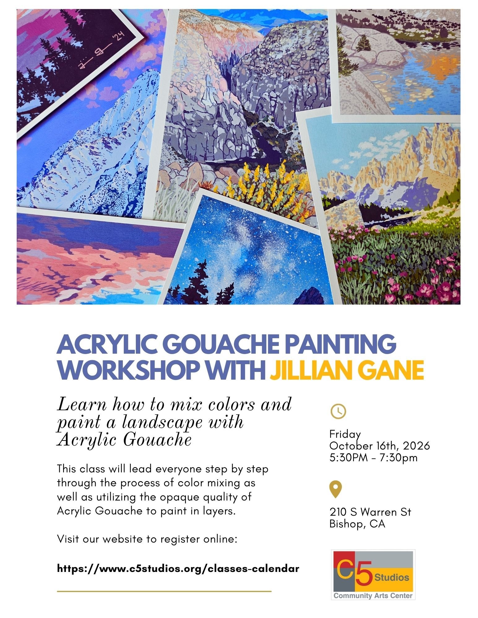 Acrylic Gouache Painting Workshop with Jillian Gane