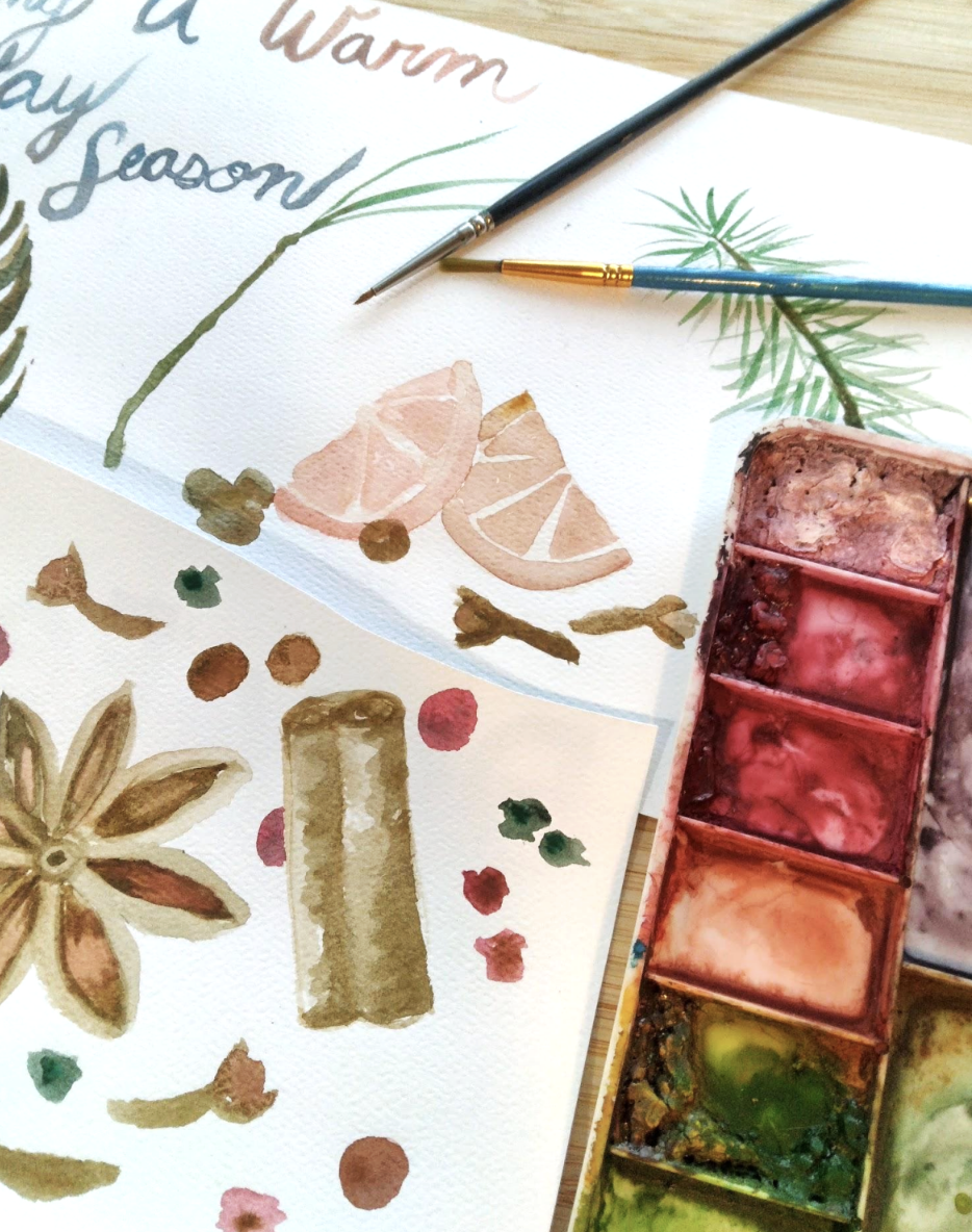 Making Hand Painted Holiday Cards with Marijke