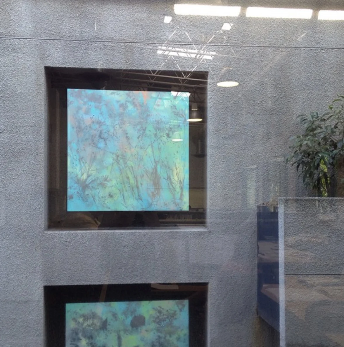   Light and The Sky , 4’ x 4’,  spray paint on aluminium panels ( 2015) 