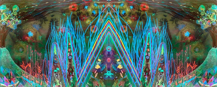 The Invisible Within , 70"x 170", archival pigment ink on 4 strips, (2015)