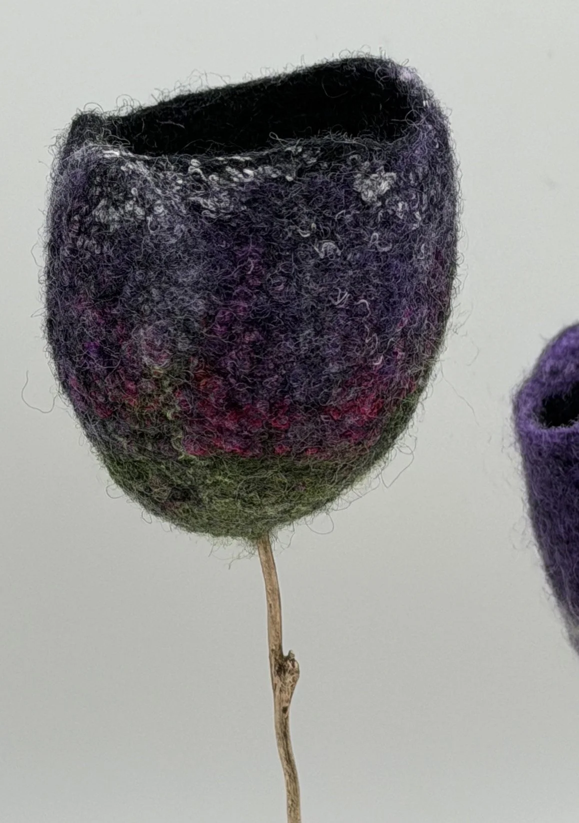 felt sculpture close bud.jpeg