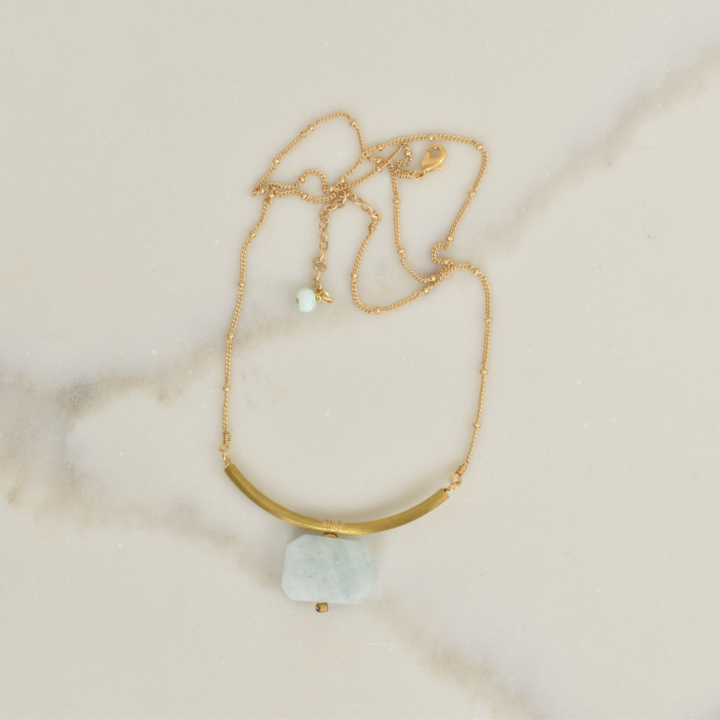 Birdie Necklace - Amazonite
