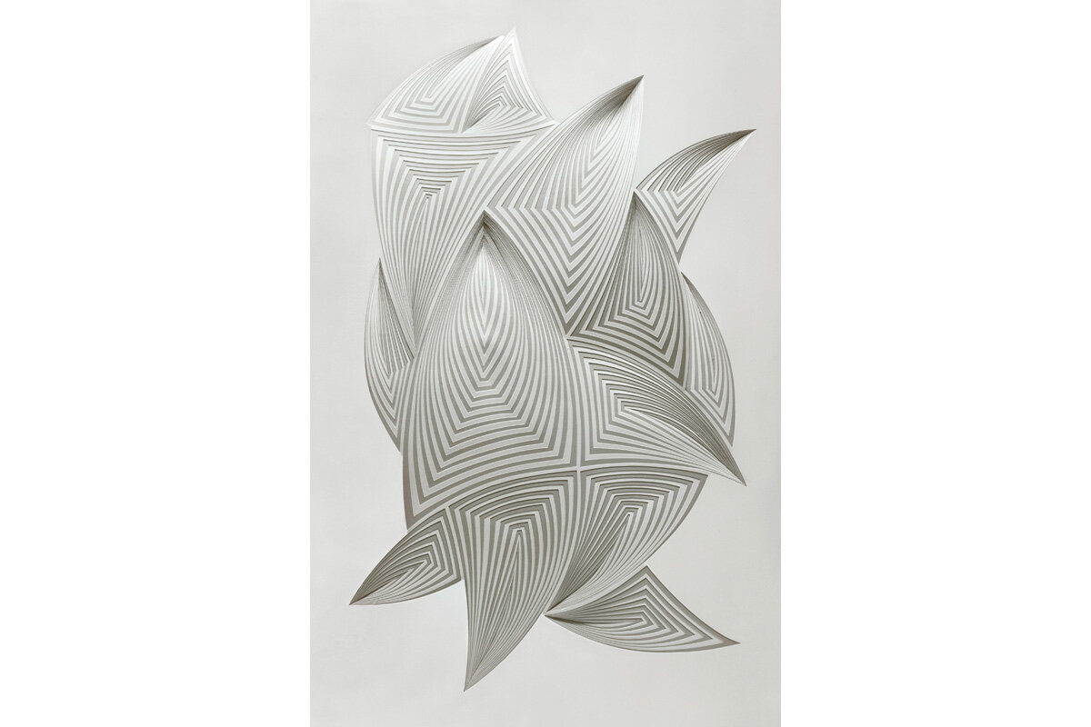 Elizabeth Gregory-Gruen Hand Cut Paper Sculpture - "Free Form #1", 2010