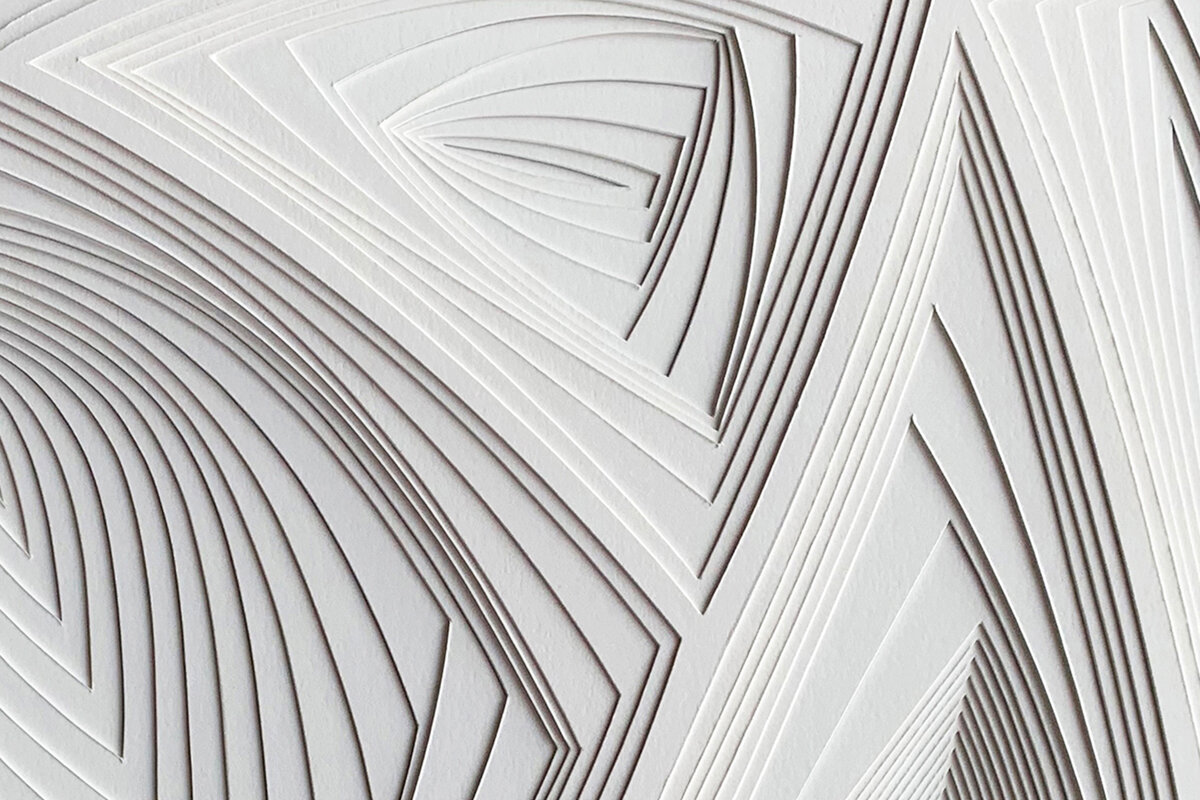 Elizabeth Gregory-Gruen Hand Cut Paper Sculpture - "All Over 3", 2020