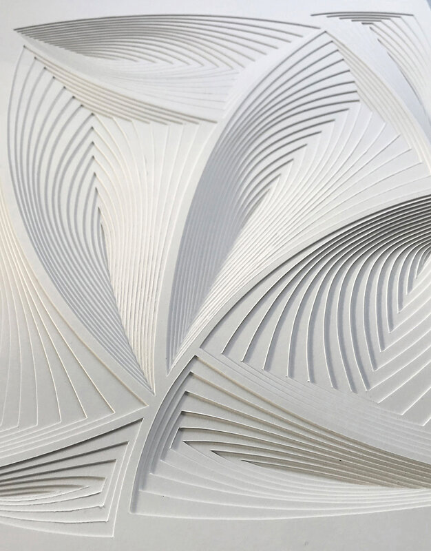 Elizabeth Gregory-Gruen Hand Cut Paper Sculpture - "All Over 4", 2019