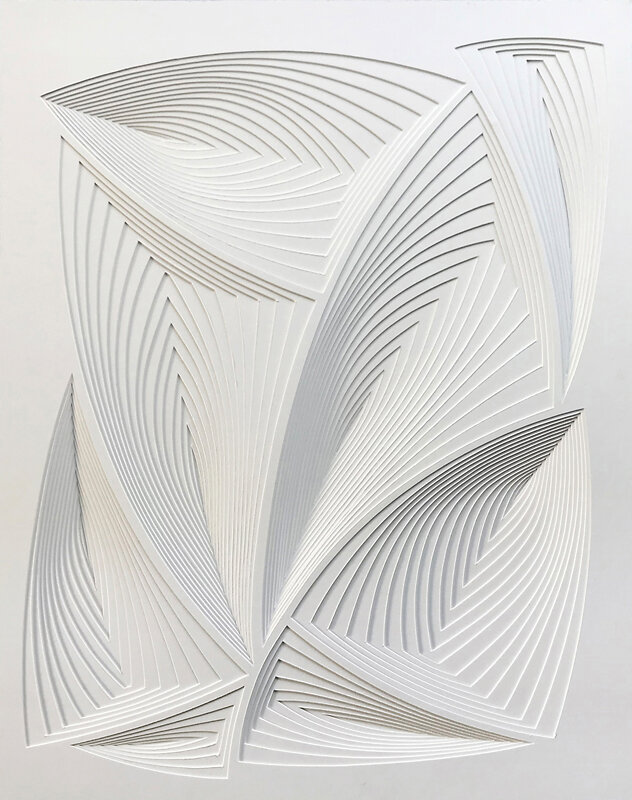 Elizabeth Gregory-Gruen Hand Cut Paper Sculpture - "All Over 4", 2019