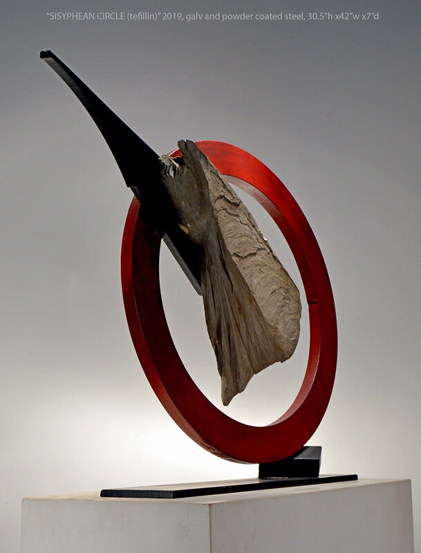 John Van Alstine Sculpture | "Sisyphean Circle (tefillin)", 2019