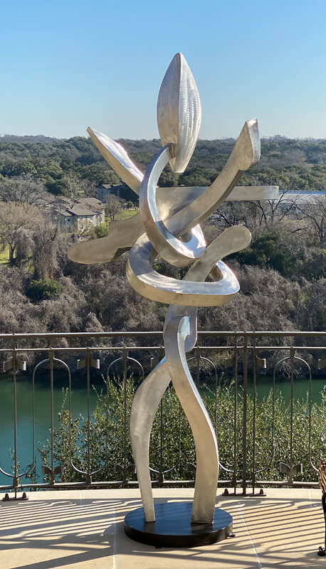 "Flare" Abstract Metal Sculpture by Kevin Barrett