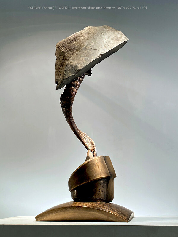 John Van Alstine Sculpture | "Auger (cornu)", 2021