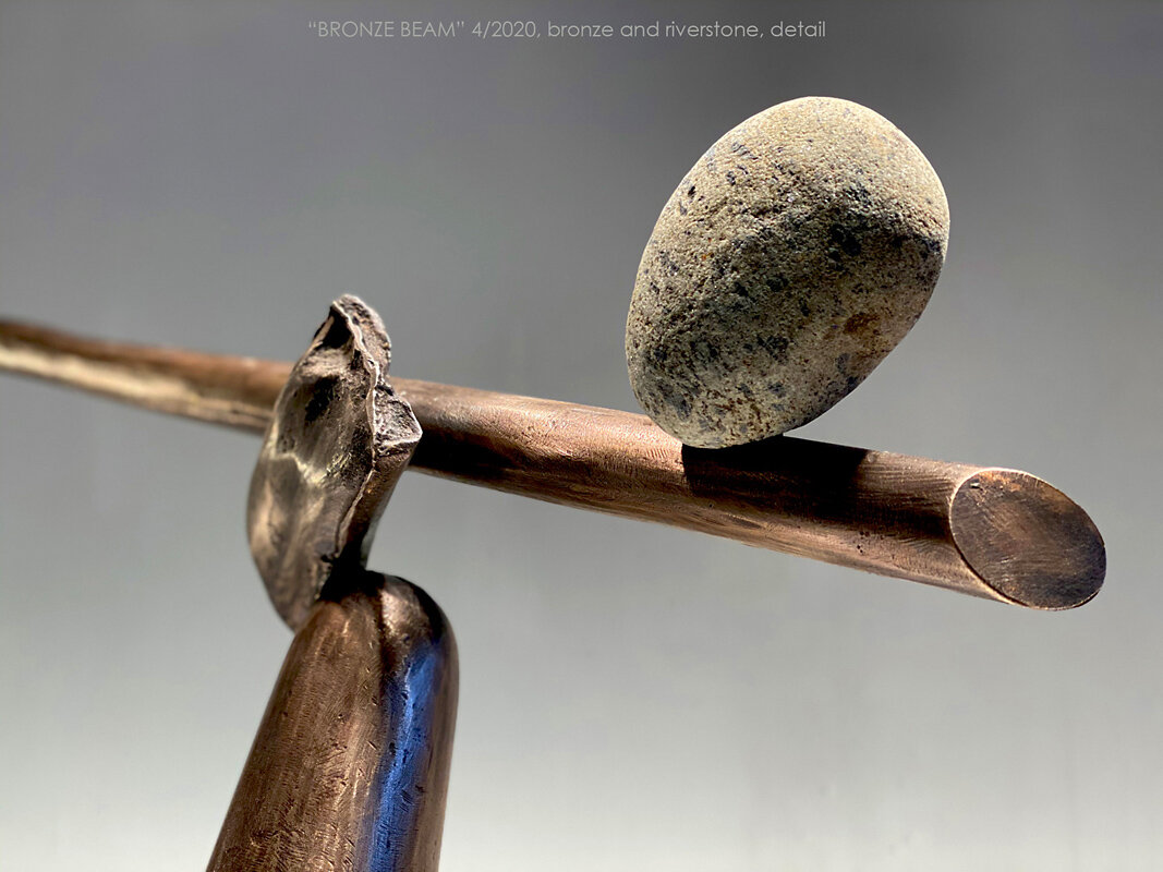 John Van Alstine Sculpture | "Bronze Beam", 2020