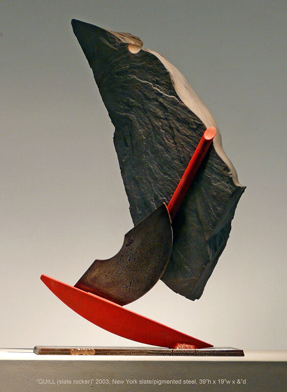 John Van Alstine Sculpture | "Quill II (Slate Rocker)", 2003