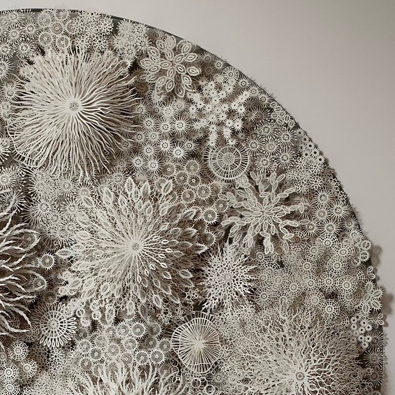 Rogan Brown Paper Sculpture - Coral Mandala 2, 2022
