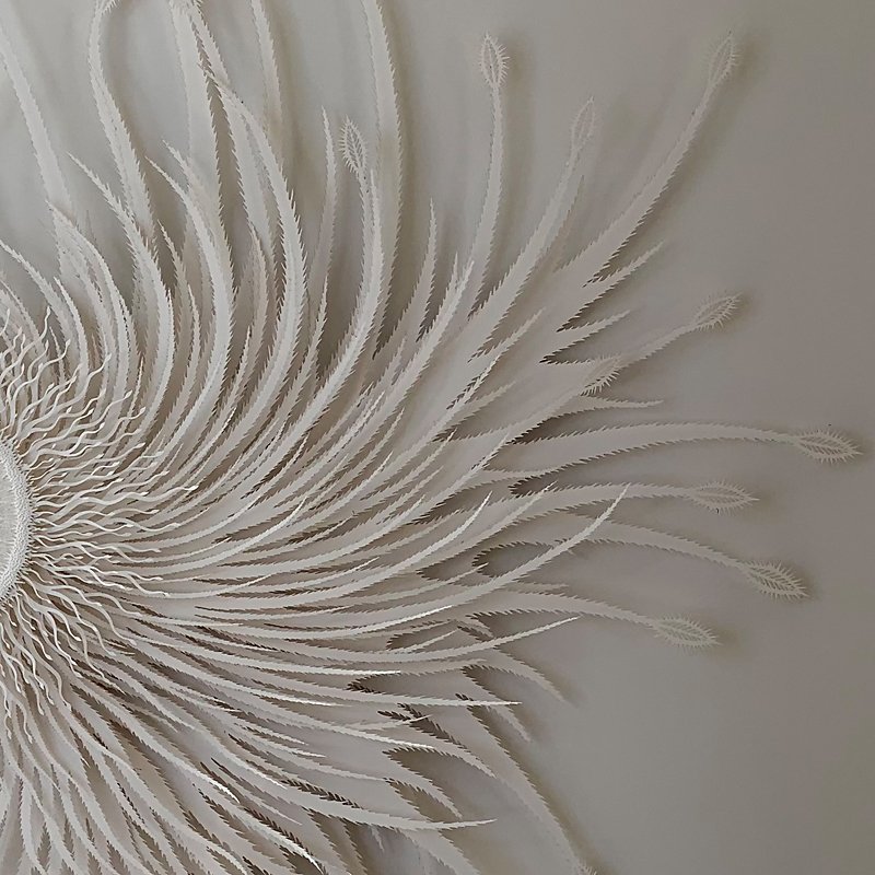 Rogan Brown Paper Sculpture - Coral Orchid, 2022