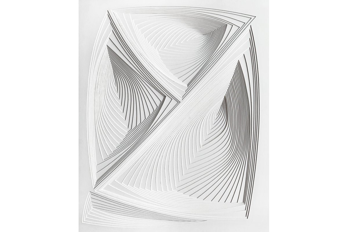 Elizabeth Gregory-Gruen Hand Cut Paper Sculpture - "All Over 1", 2020