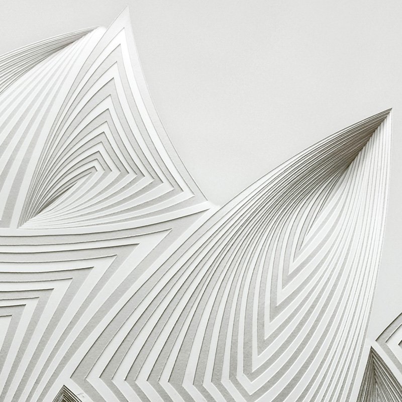 Elizabeth Gregory-Gruen Hand Cut Paper Sculpture - "Free Form #1", 2010