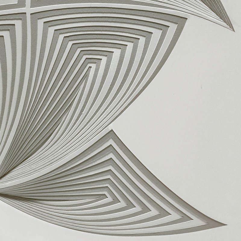 Elizabeth Gregory-Gruen Hand Cut Paper Sculpture - "Free Form #1", 2010