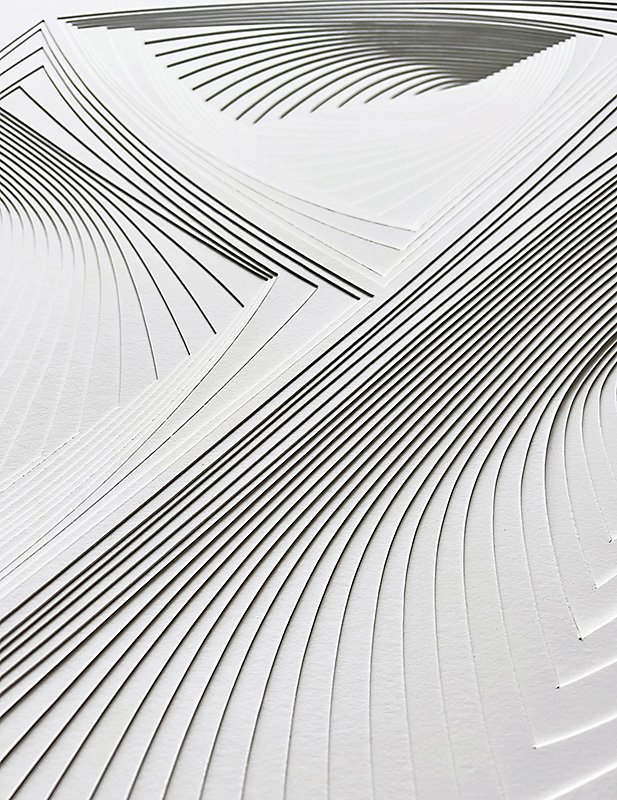 Elizabeth Gregory-Gruen Hand Cut Paper Sculpture - "All Over 1", 2020