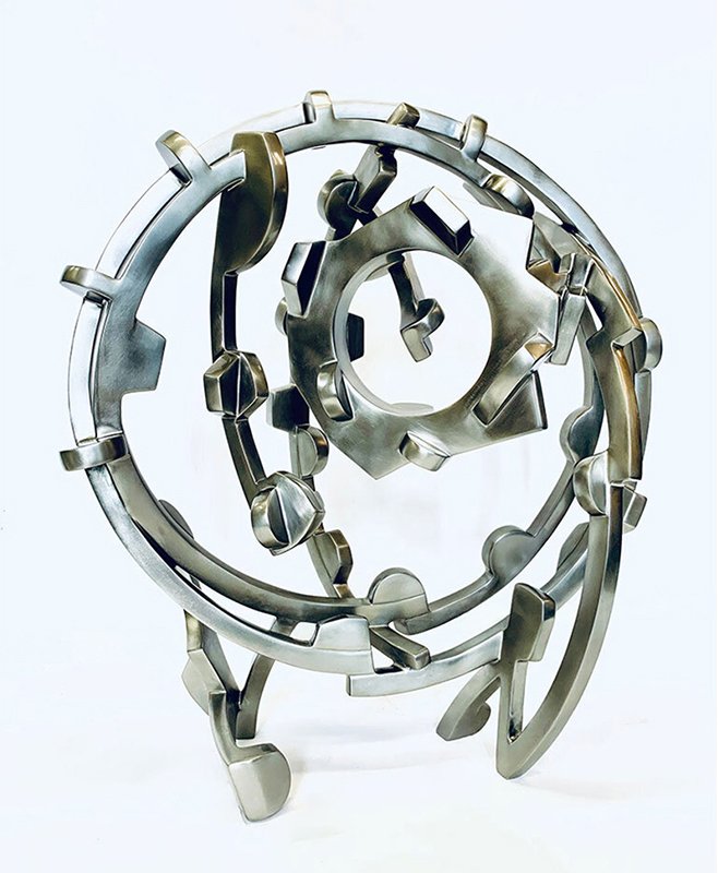 Joel Perlman Sculpture  |  "Silver Circle", 2019