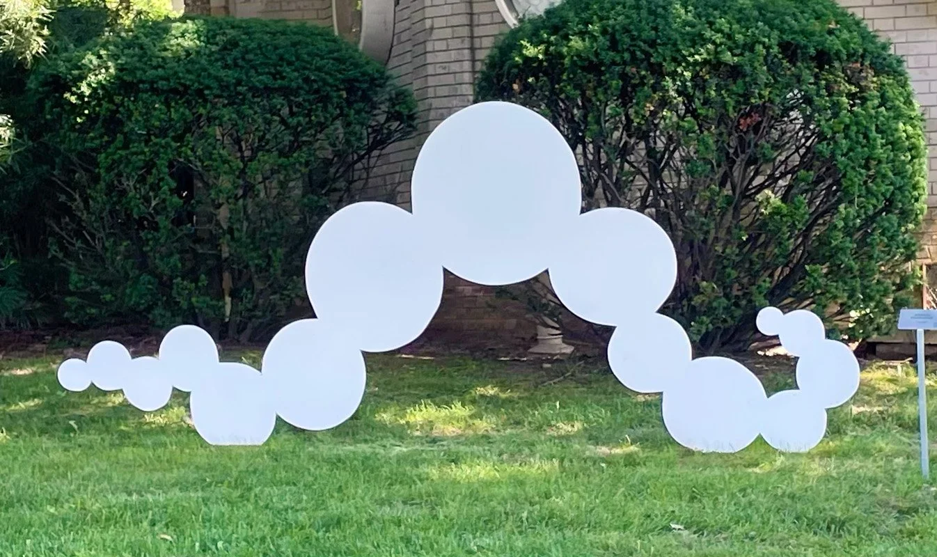 Jerelyn Hanrahan Strand , 2025 Powder-coated aluminum 106" x 32" x 1” $48,000