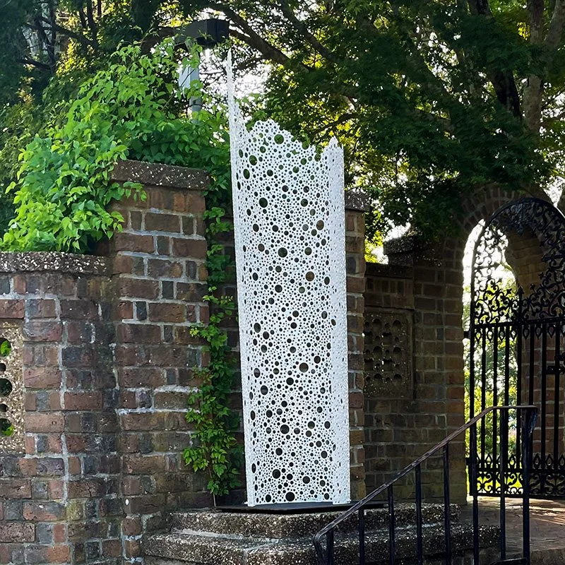 Michael Enn Sirvet White Shadow Tower , 2019 Powder-coated aluminum 84" x 19" x 19" $18,000
