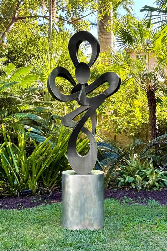   Rhapsody , 2025  Bronze 65" x  34" x  20" on a  24"h base    $75,000  