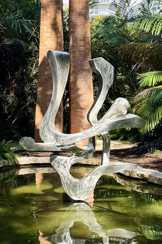   Guided Spirit , 2021  Stainless steel 76" x  63"  x  18"   $84,000  