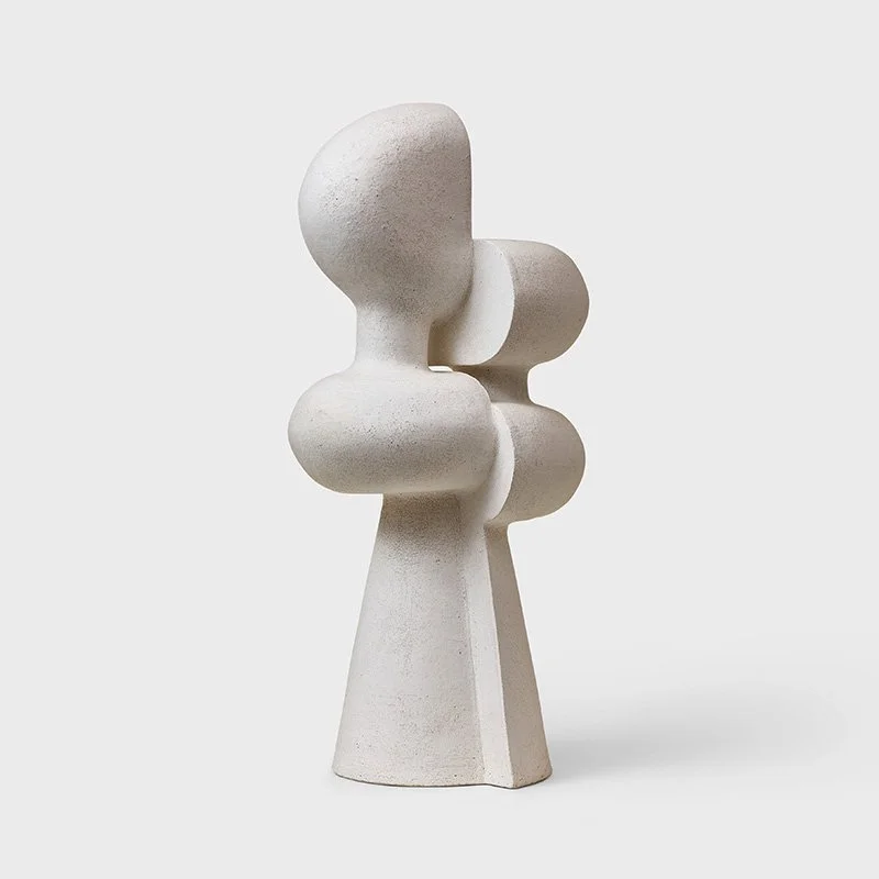   John Born Cheek to Cheek 2 , 2021  Stoneware clay, terra sigillata, black wash 24" x 9.5" x 11.25"   $4,000  