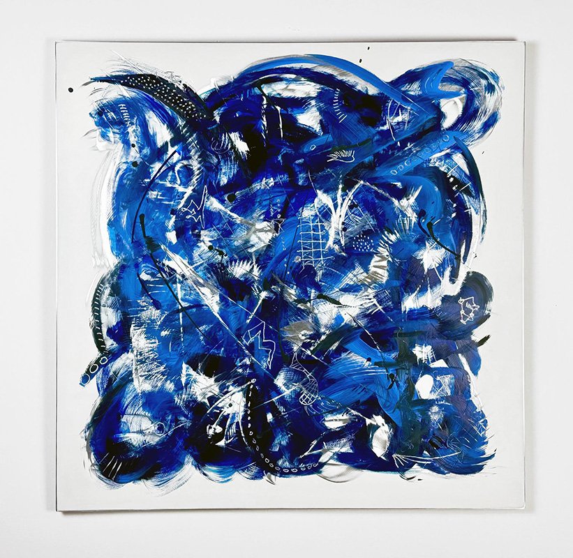   Kevin Barrett Presto , 2024  Acrylic and urethane on aluminum 36" x 36"   $10,000  