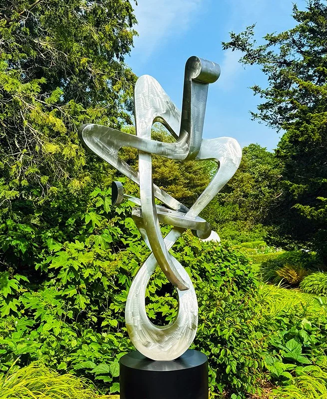   Kevin Barrett   Angel , 2022   Stainless steel 81" x 46“" x 34" + 12" base   $88,000  