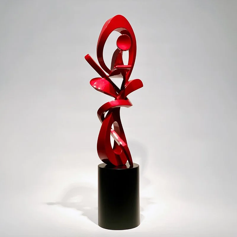   Kevin Barrett   Dream , 2024   Automotive paint on welded aluminum 32" x 11.5" x 10"   $18,500  