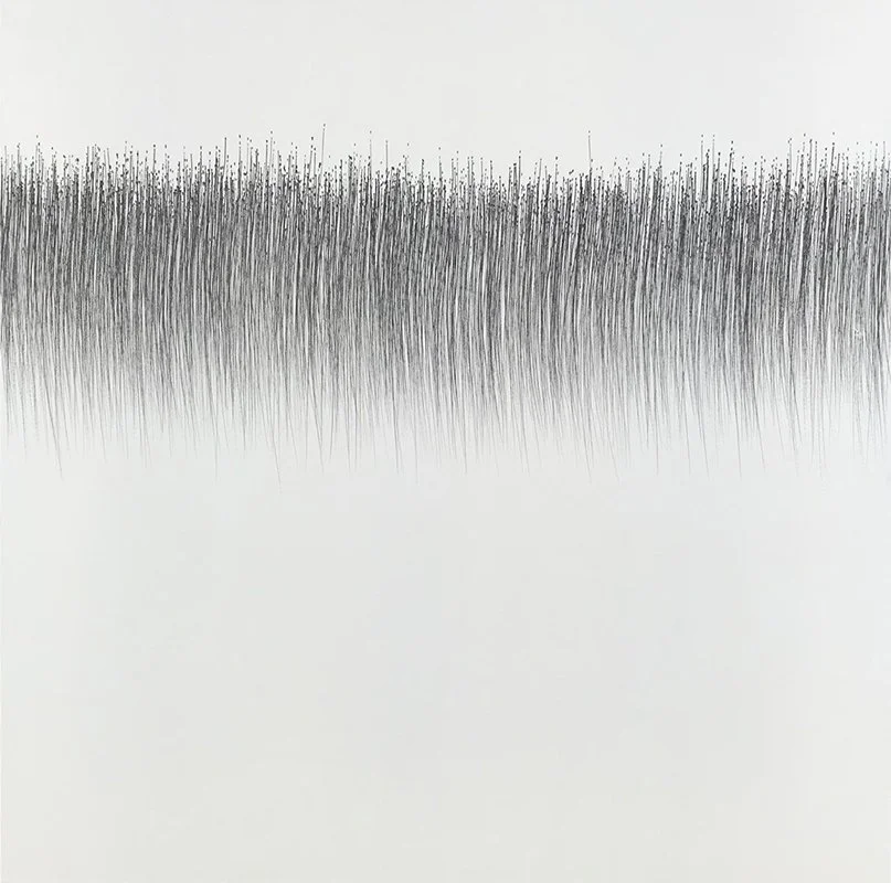   Norman Mooney Pencil On Panel No. 19 , 2018  Pencil on aluminum panel, clear coat 24" x 24"   $8,000  