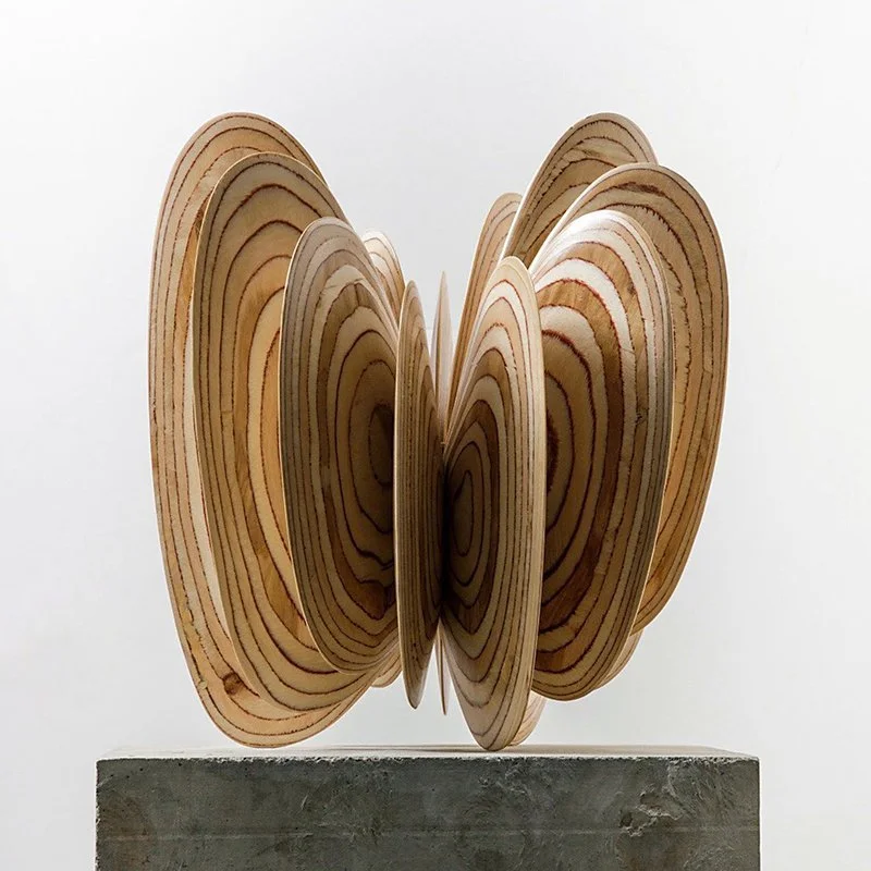   Norman Mooney   Butterfly Effect No. 1 , 2023  Apple plywood 16" x 16" x 18"   $25,000  