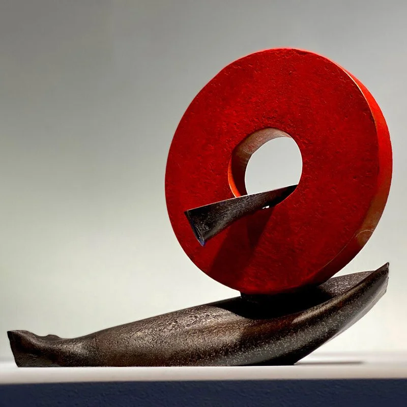   John Van Alstine Portals and Passages 4-20 , 2020  Bronze, pigmented and sealed steel 8" x 10" x 4"   $3,500  