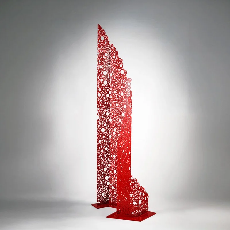   Michael Enn Sirvet   Red Cliff , 2026  Powder-coated aluminum 83" x 24" x 12"   $16,000  