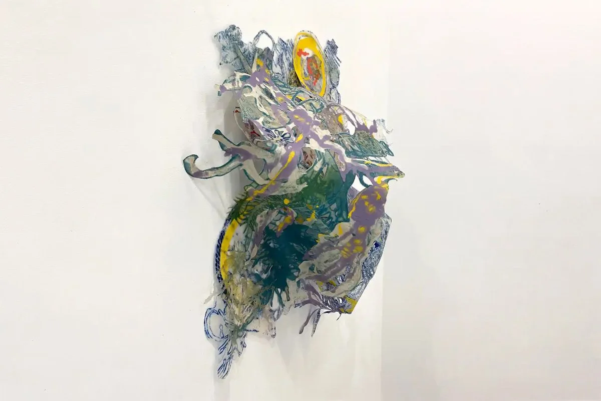 "No Name Key" Mixed Media Paper Sculpture by Joan Hall