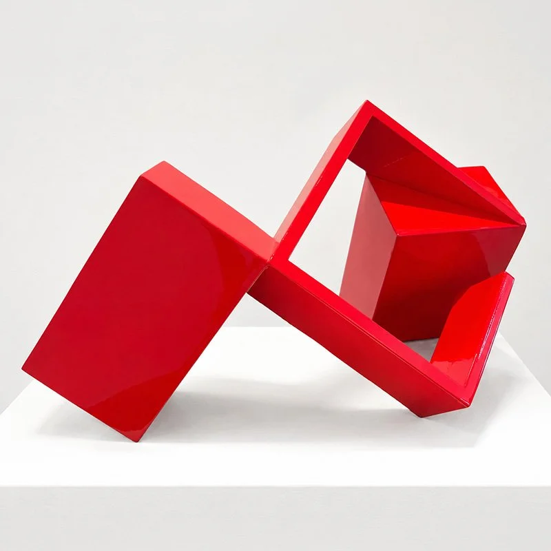  Jane Manus Red , 2026  Painted welded aluminum 8" x 9" x 13"   $12,000  