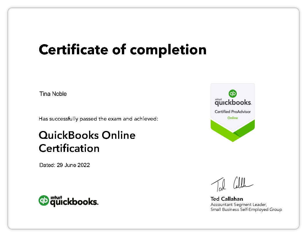 2022 QuickBooks Online Certification