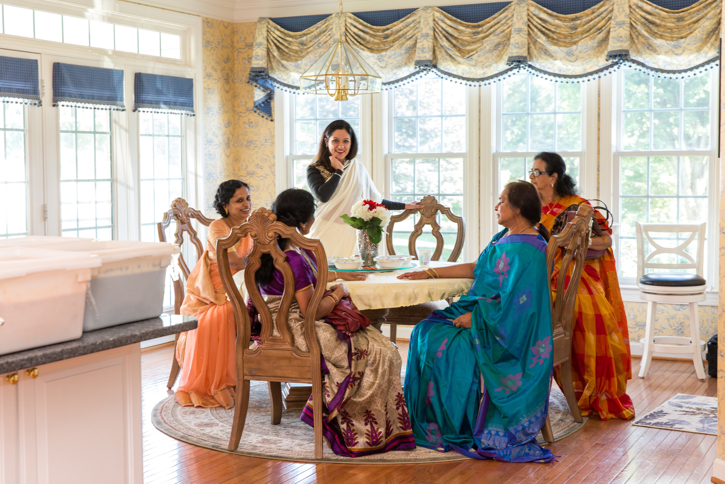 Women sitting around table