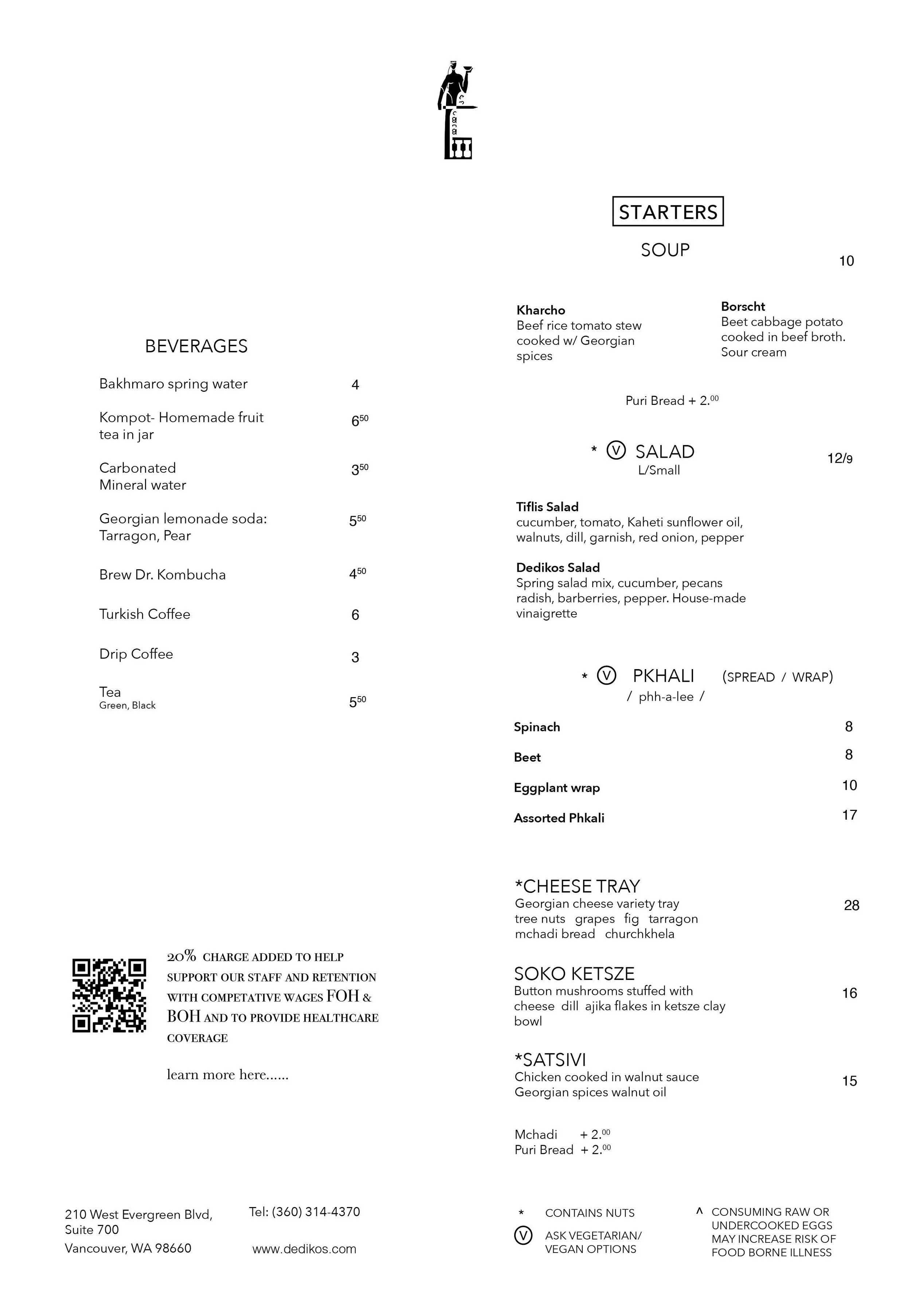 Menu Sendiko Menu — D E D I K O