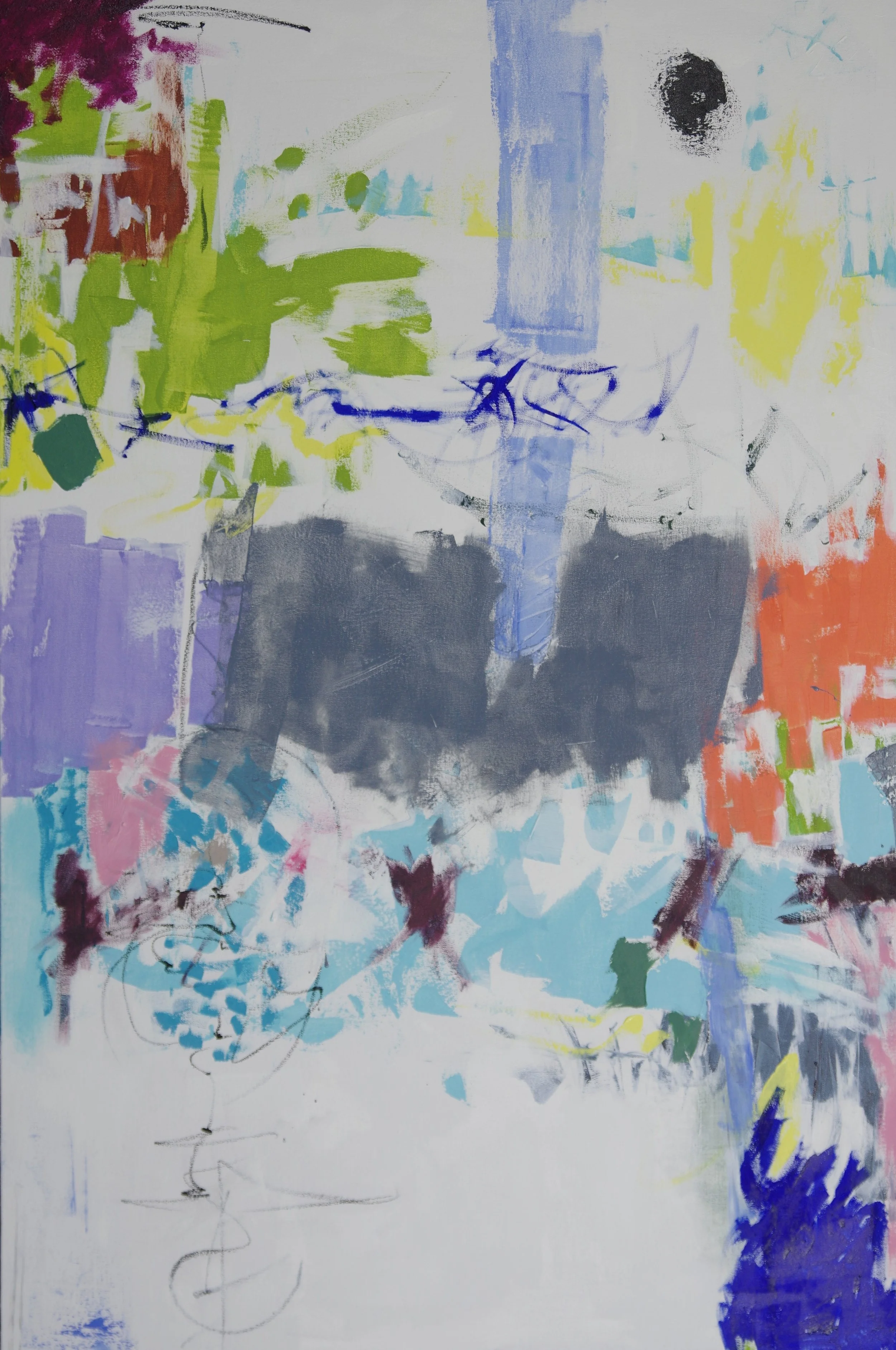 Sunspot; Oil on Canvas on Board; 48 x 24; Sioux City Art Center Collection