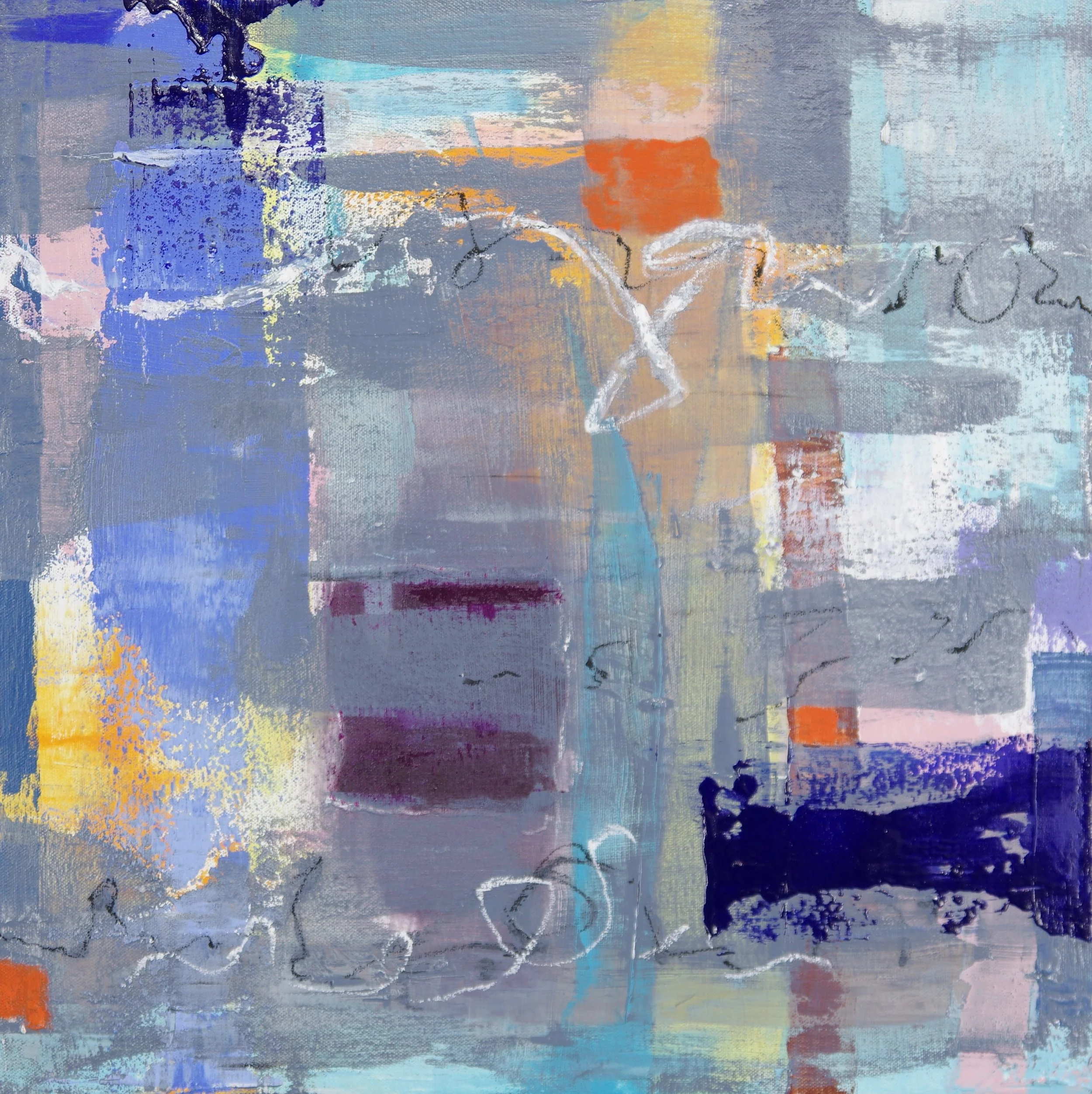 When Work is Play I; Oil on Canvas on Board; 16 x 16; Sold