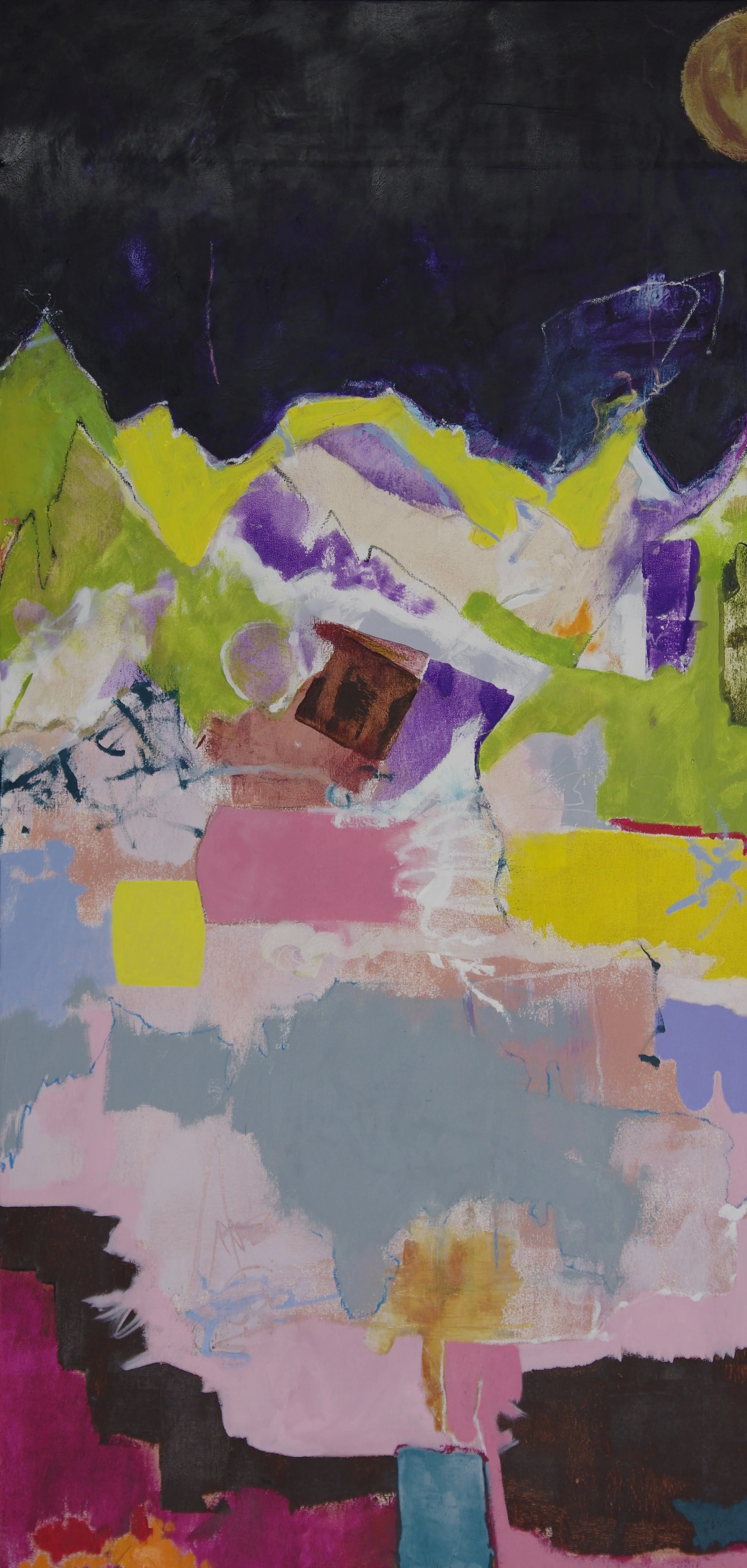 China Moon; Oil on Canvas on Panel; 23 x 48; Sold