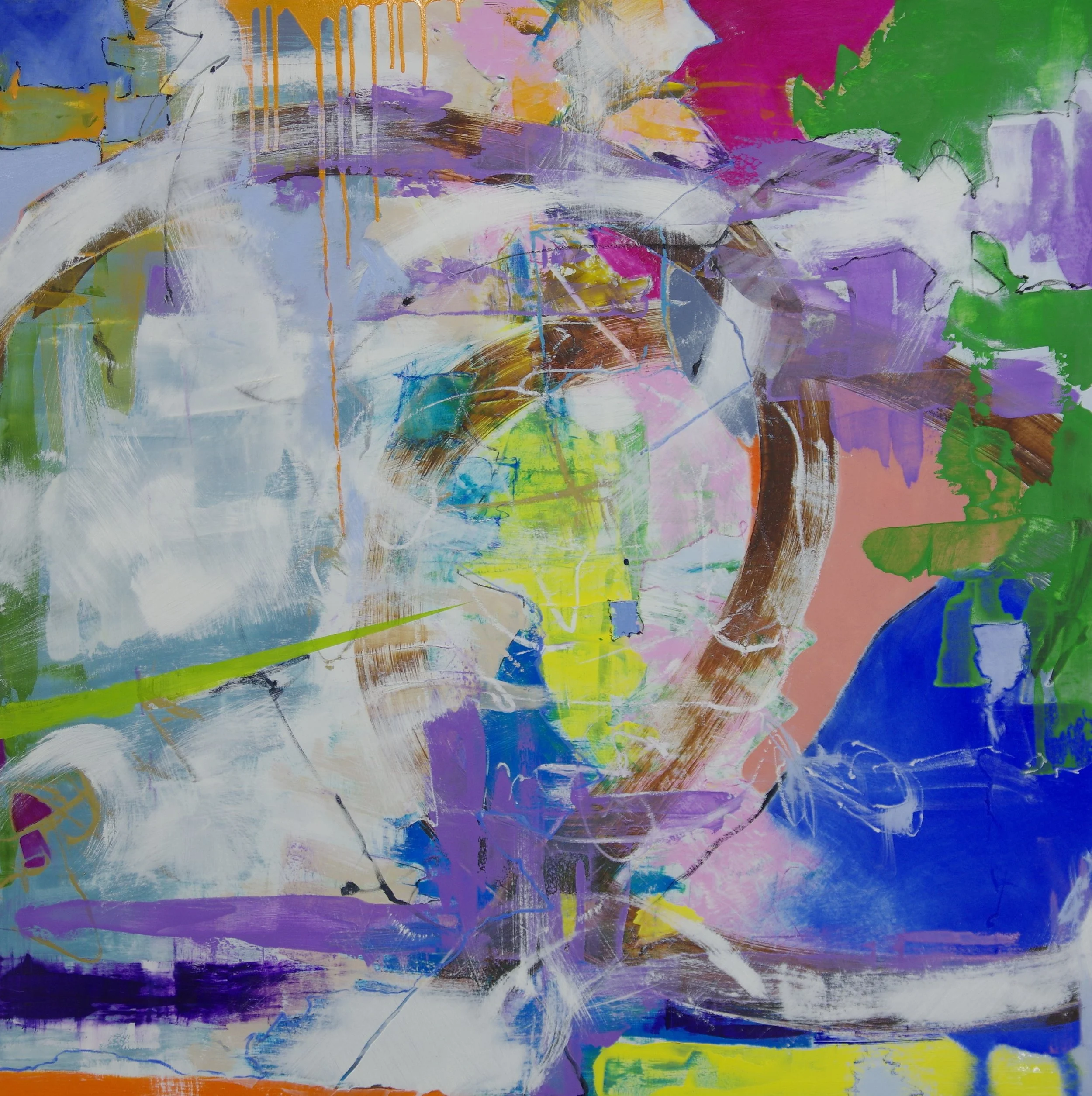 Private Investigation; Oil on Aluminum Panel; 36 x 36; Sold