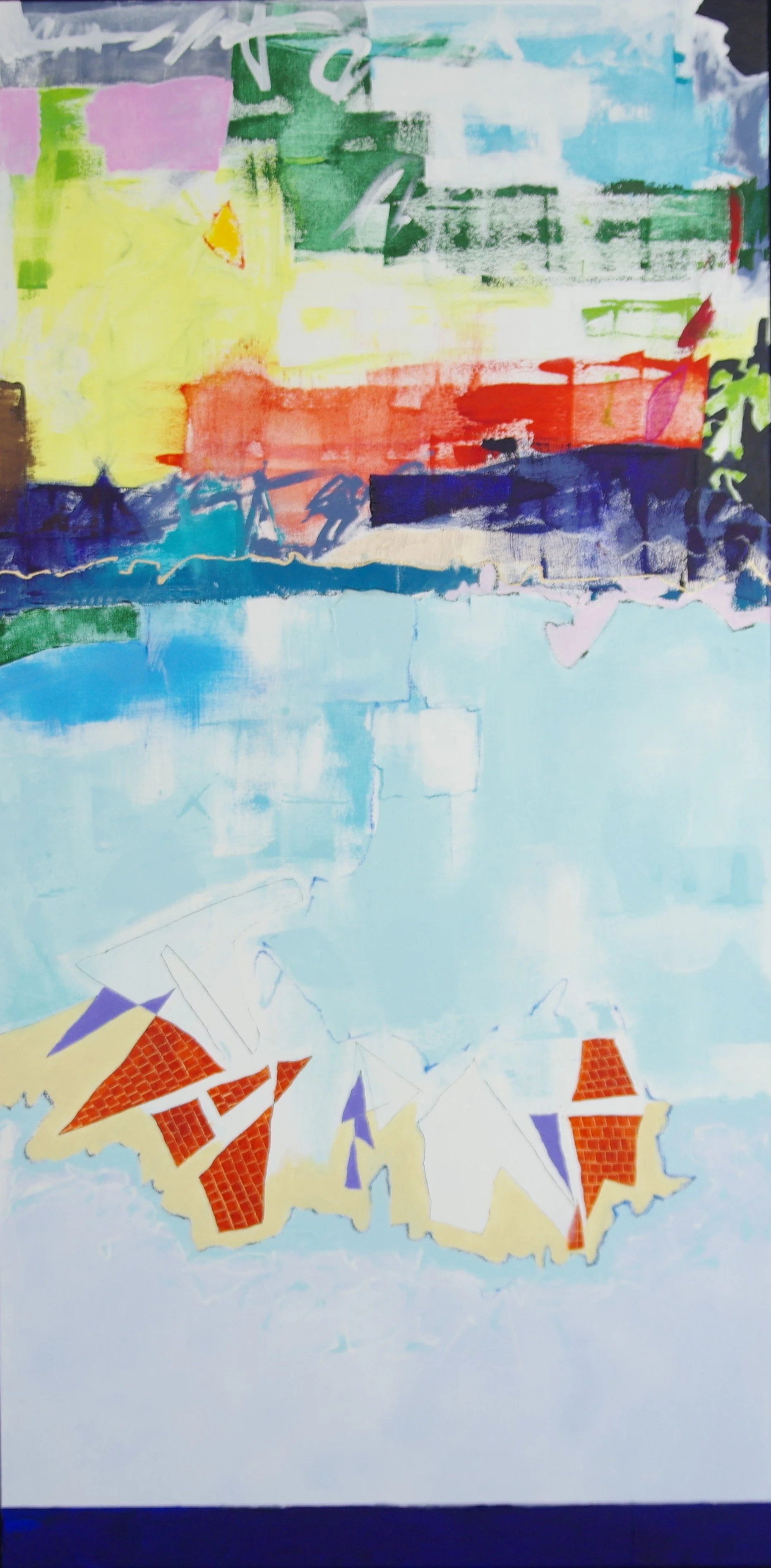 Pink Beach; Oil on Canvas on Panel; 24 x 48; Sold