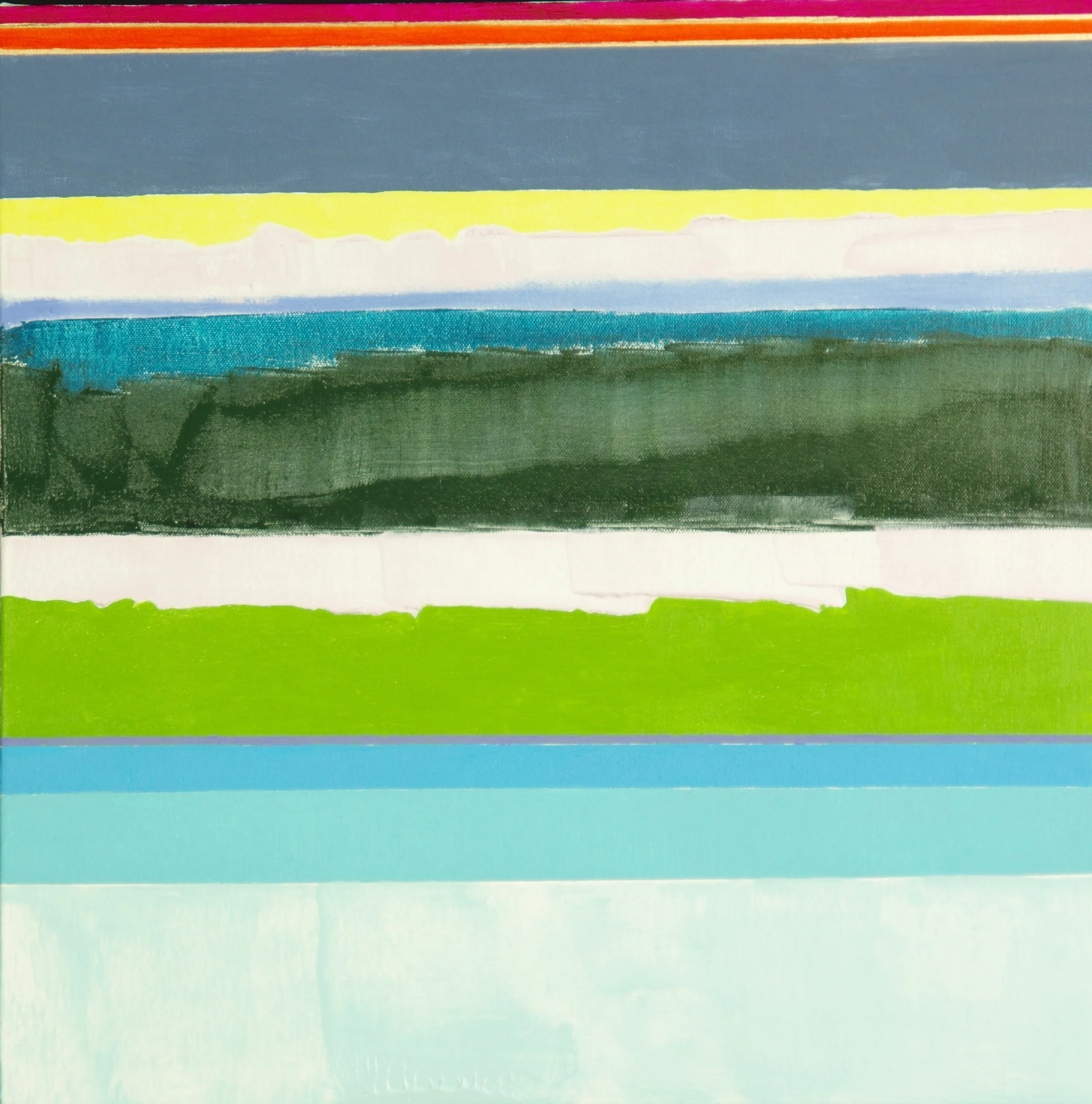 Striations; Oil on Mounted Canvas; 16 x 16; Available