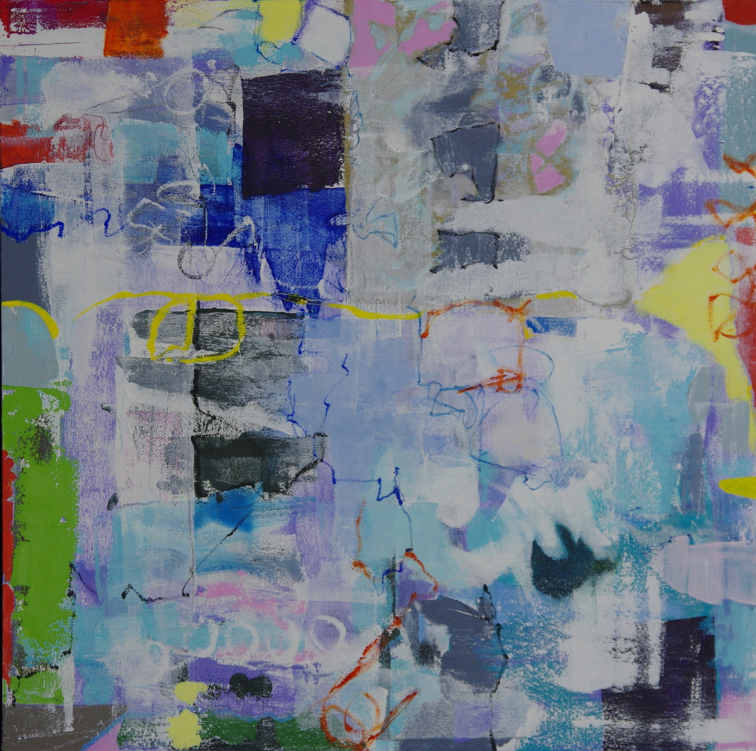 Trying to catch tomorrow; oil on canvas on panel; 25 x 25 (framed); sold