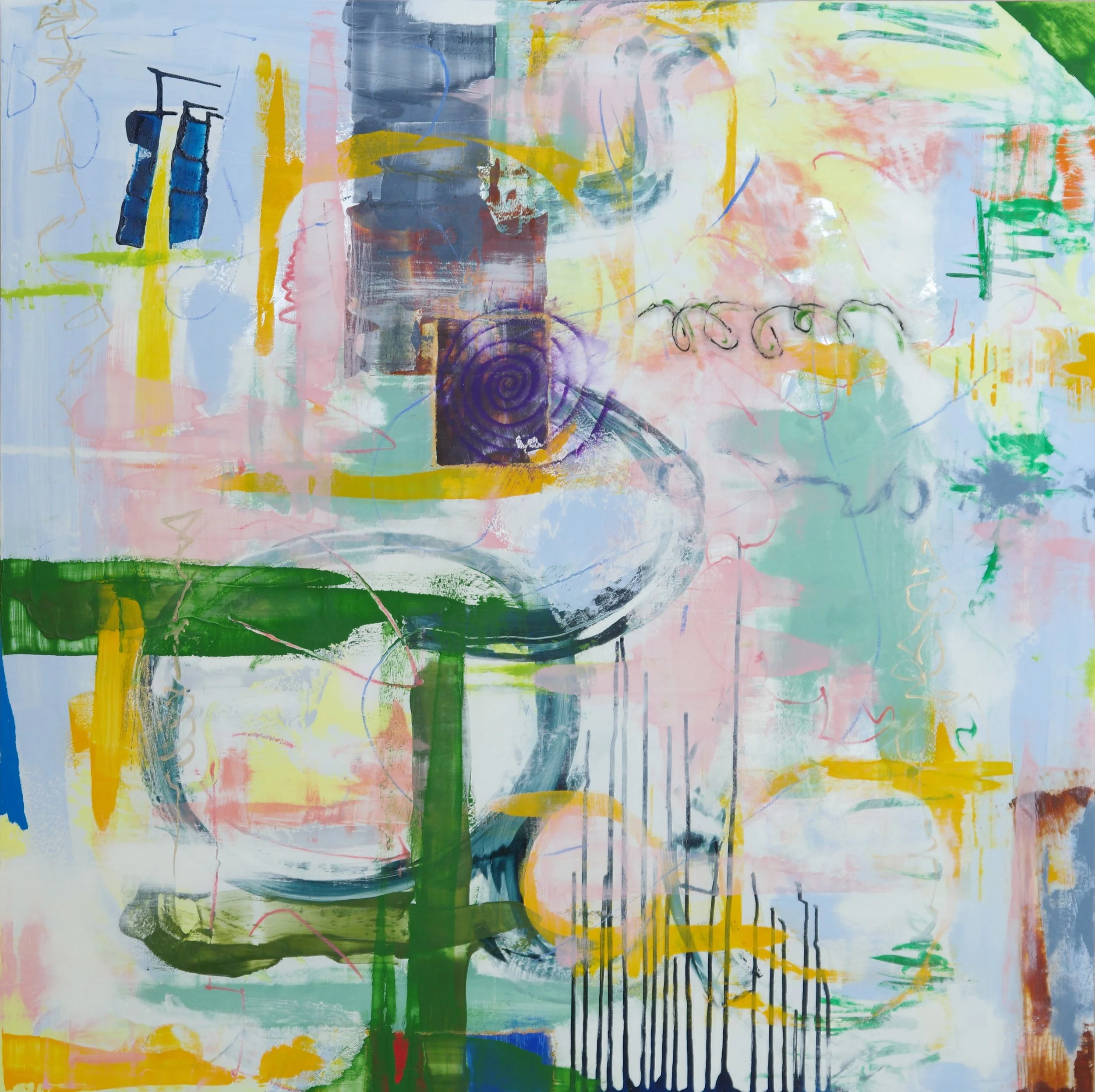 Stay Hungry, Stay Foolish; Oil on aluminum panel; 36 x 36; Available