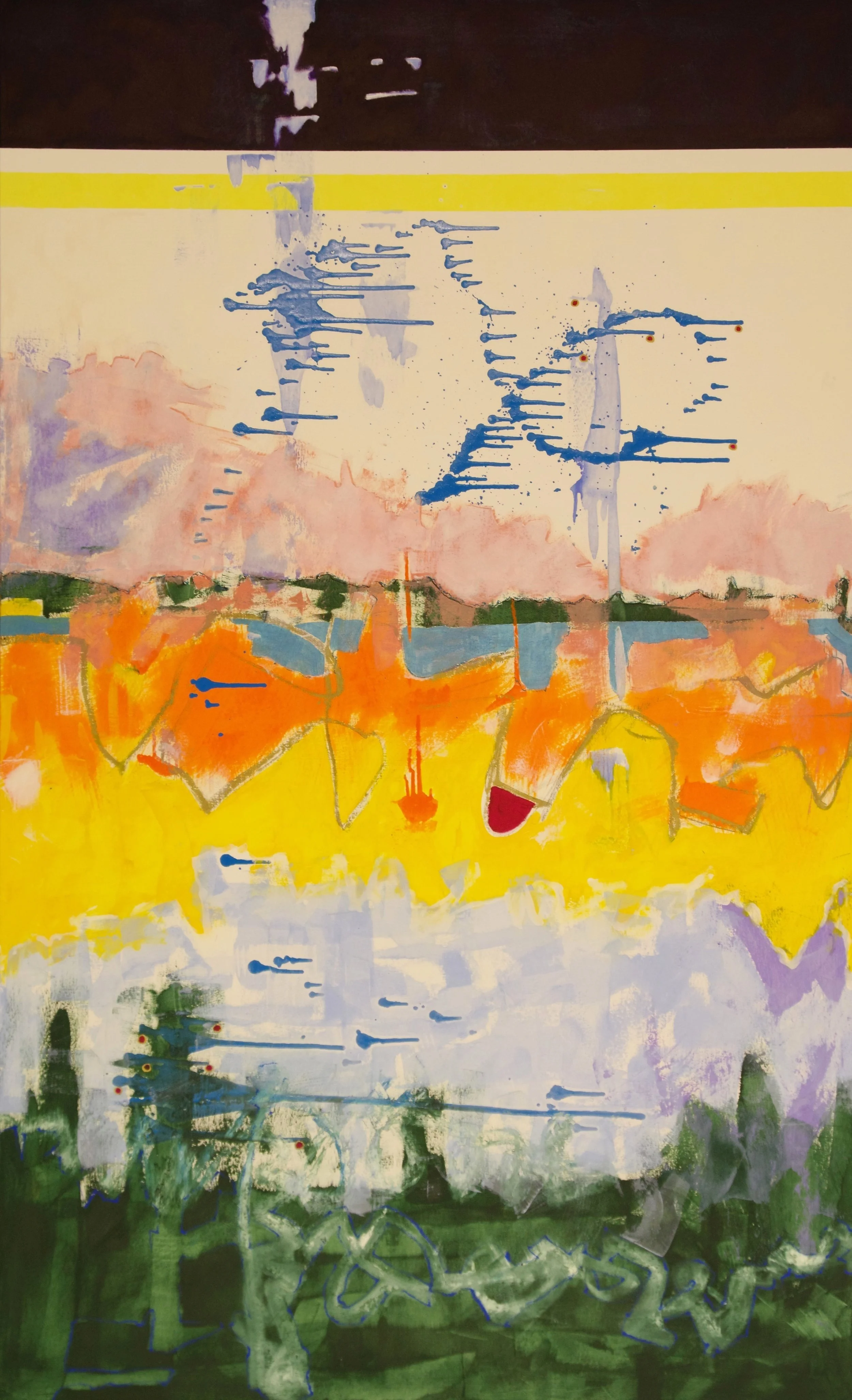 Unfolding Imprint; Oil on Canvas on Panel; 35" x 57"; Available