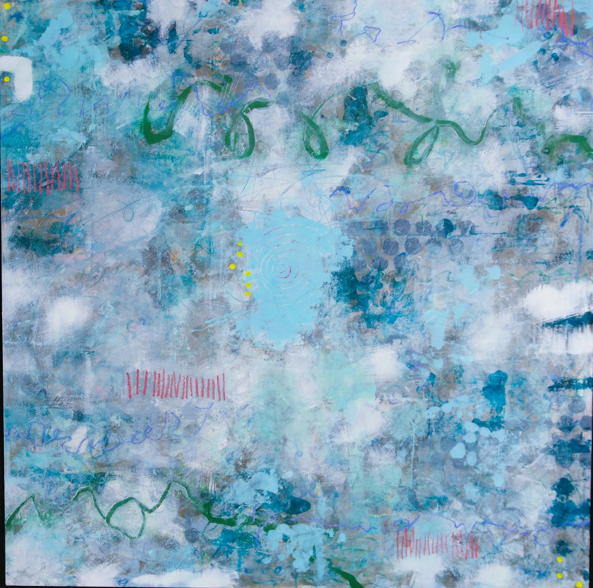We Contain Multitudes; Oil on Aluminum Panel; 36" x 36"; Available at Modern Art Midtown